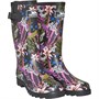 Trespass Bottes en Caoutchouc Elena Tropical Floral Print Wellington Femme Bleu Marine