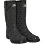Trespass Bottes en Caoutchouc Elena Pola Dot Print Wellington Femme Noir