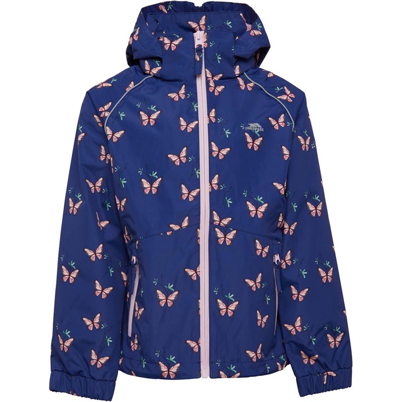 Trespass Junior Joyfull Waterproof Jacket Dark Blue