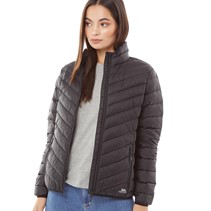Trespass Womens Valentina Chevron Baffle Padded Jacket Black