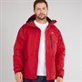 Trespass Mens Corvo Hooded Waterproof Shell Jacket Red