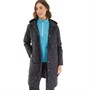 Trespass Womens Gabi Longline Quilted Jacket Black