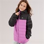 Trespass Girls Oskar Padded Hooded Jacket Deep Pink/Dark Grey
