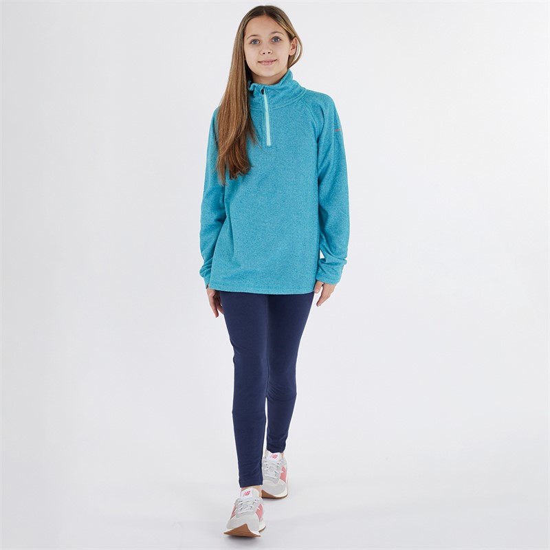 Trespass Girls Meadows 1/2 Zip Fleece Marine