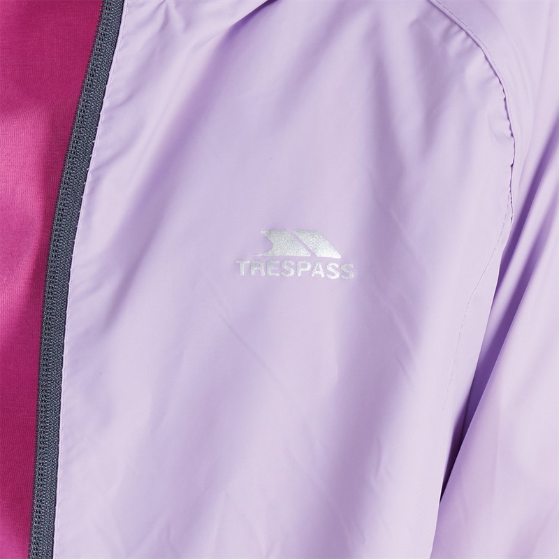 Trespass Girls Qikpac Waterproof Jacket Gelsomino/Flint