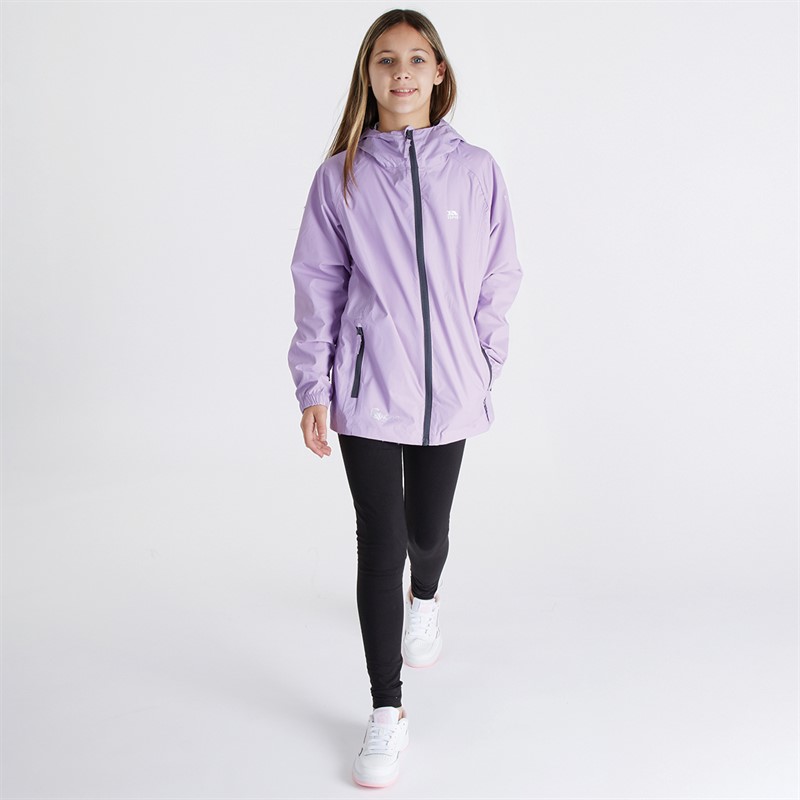 Trespass Girls Qikpac Waterproof Jacket Gelsomino/Flint