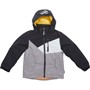 Trespass Kids Smash Padded Hooded Waterproof Jacket Storm Grey/Black/Platinum