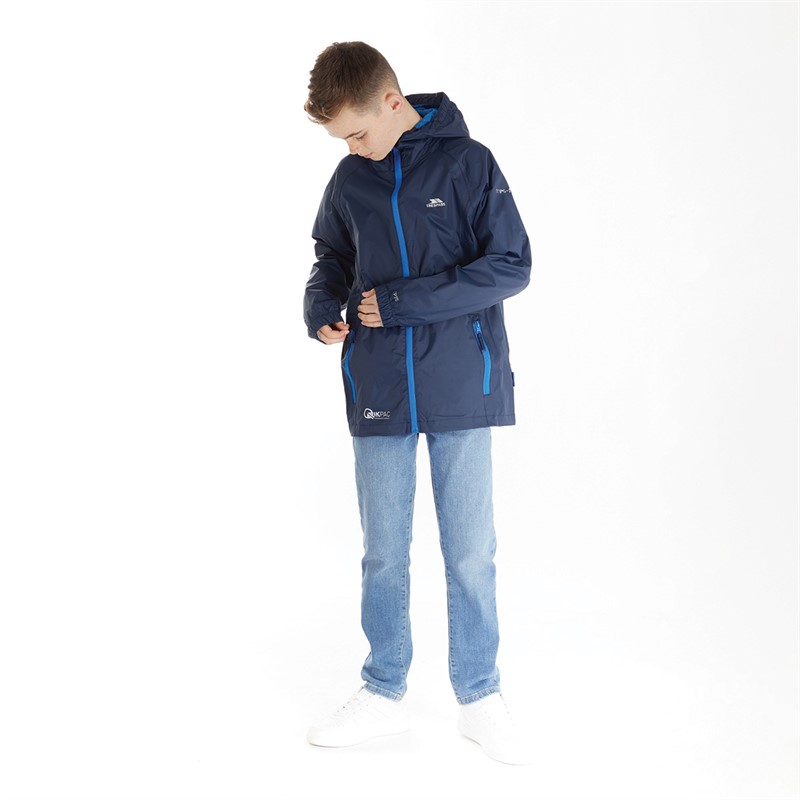 Navy waterproof cheap jacket boys