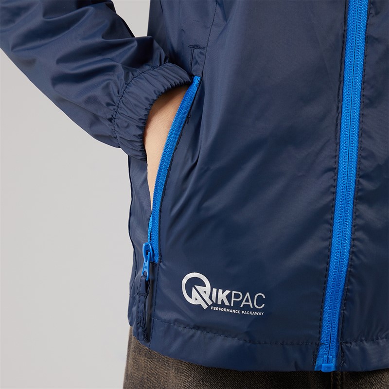 Trespass Boys Qikpac Waterproof Jacket Navy
