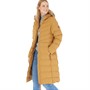 Trespass Womens Audrey Waterproof Padded Hooded Long Jacket Sandstone