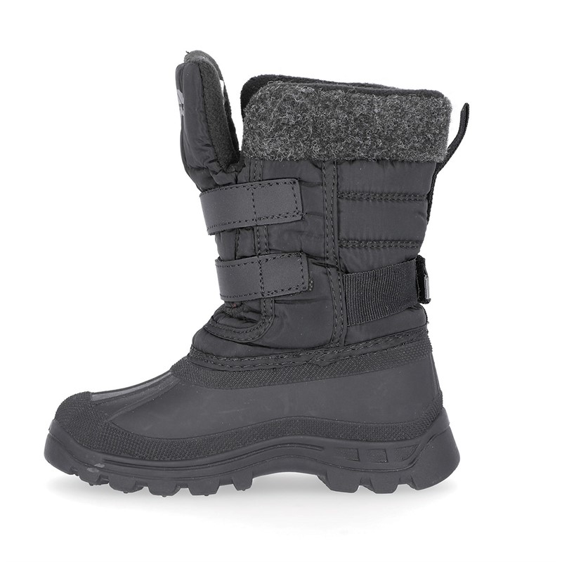 Trespass Junge Strachan Wasserdichte Schneestiefel Schwarz