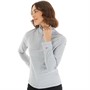 Trespass Womens Meadows 1/2 Zip Micro Fleece Platinum