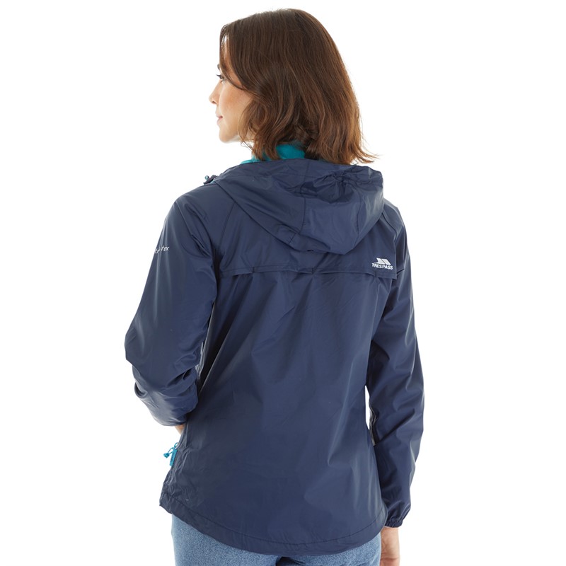 Trespass Womens Qikpac Waterproof Jacket Navy/Blue