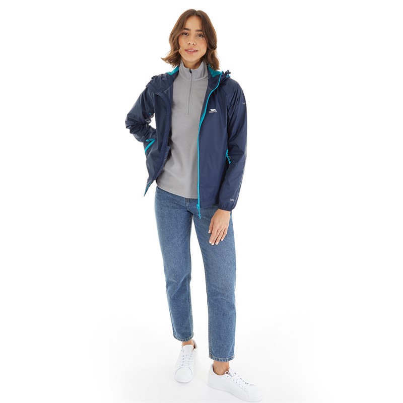 Trespass Womens Qikpac Waterproof Jacket Navy/Blue