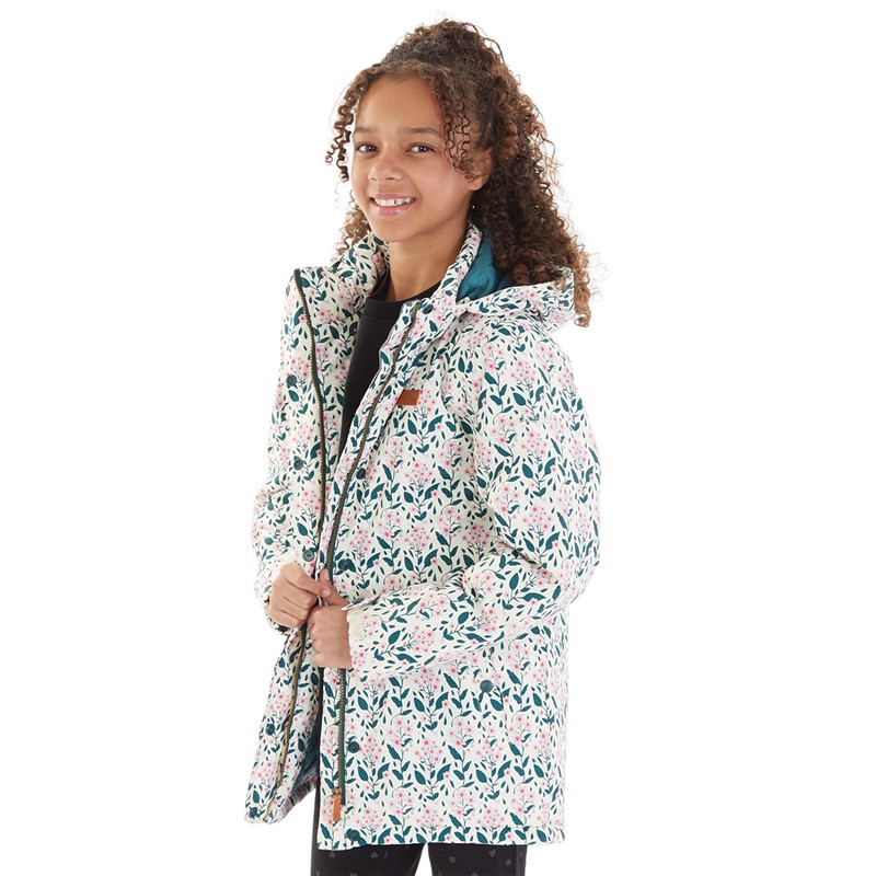 Trespass Girls Rainstone Waterproof Padded Hooded Jacket Multi