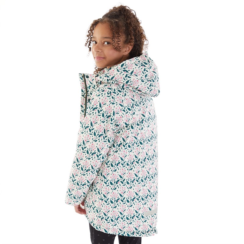 Trespass Girls Rainstone Waterproof Padded Hooded Jacket Multi