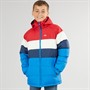 Trespass Boys Calmere Striped Padded Hooded Jacket Blue