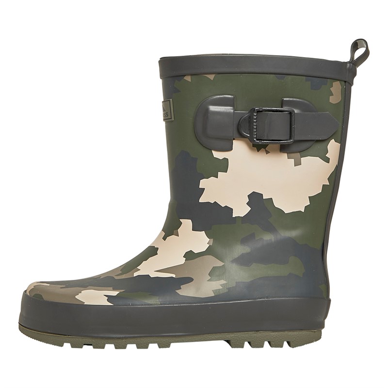 Trespass Kids Puddle Printed Wellington Boot Camo