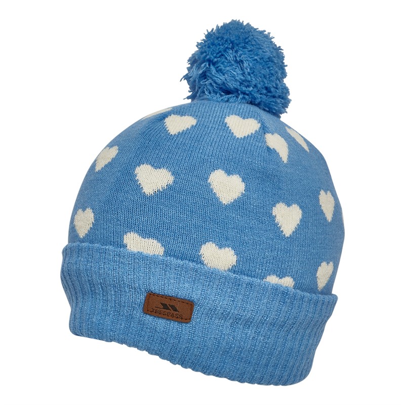 Trespass Kids Jude Knitted Bobble Hat Cornflower