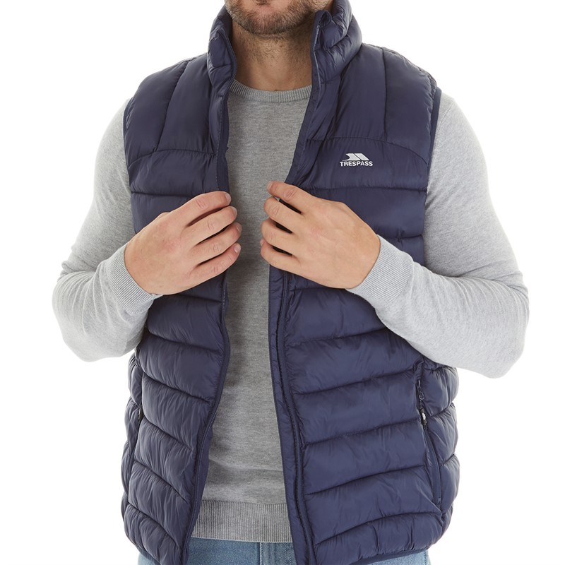 Trespass Mens Hoppers Micro Padded Gilet Navy