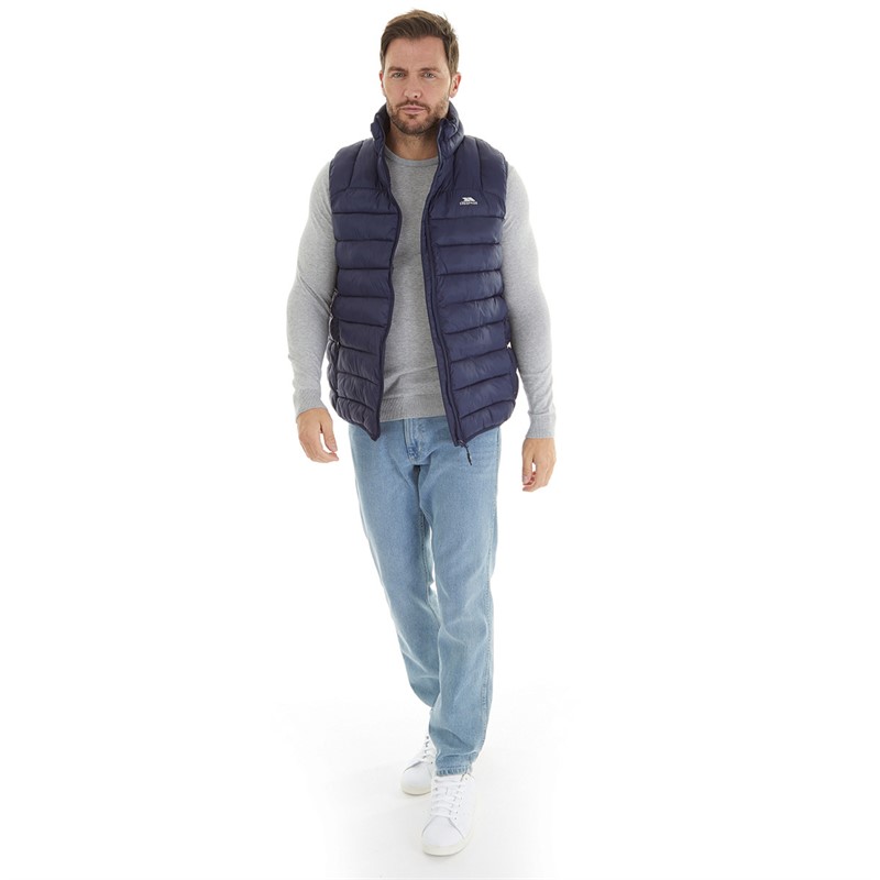 Trespass Mens Hoppers Micro Padded Gilet Navy