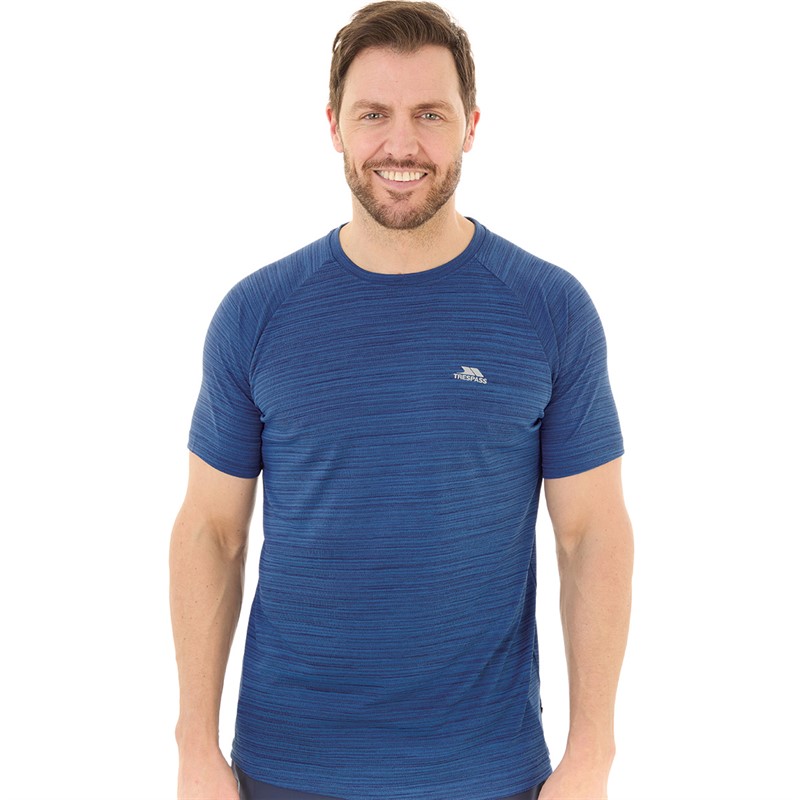 Trespass Mens Leecana Tech T-Shirt Navy Marl