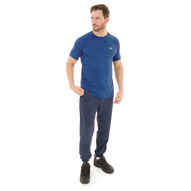 Trespass Mens Leecana Tech T-Shirt Navy Marl