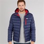 Trespass Herren Mikail Micro Gepolsterte Kapuzenjacke Marineblau