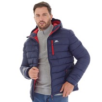 Trespass Mens Mikail Micro Padded Hooded Jacket Navy