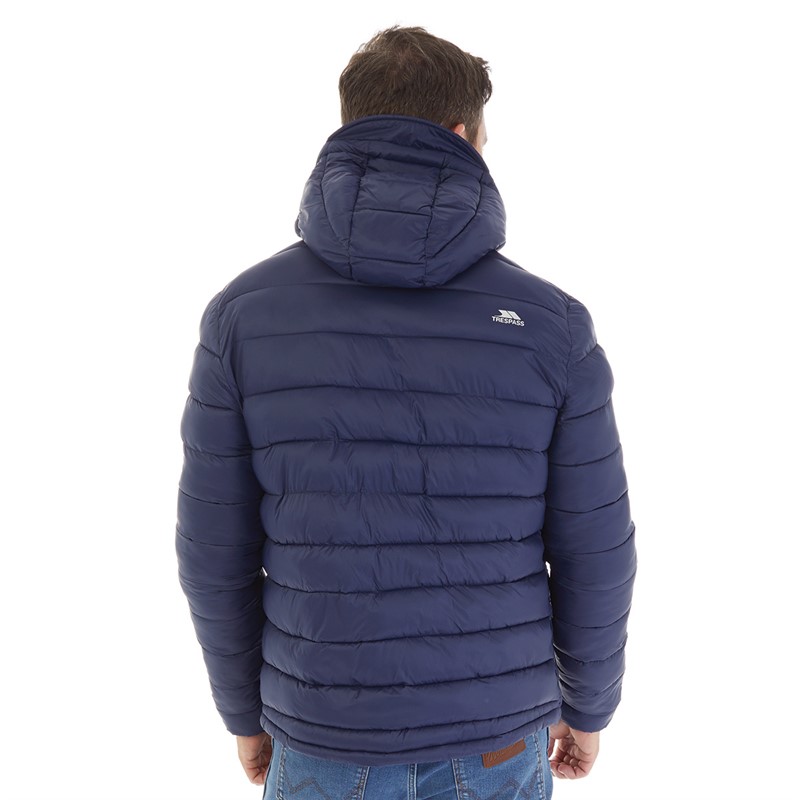 Trespass Mens Mikail Micro Padded Hooded Jacket Navy