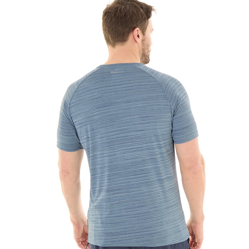 Trespass Mens Leecana Tech T-Shirt Denim Blue Marl