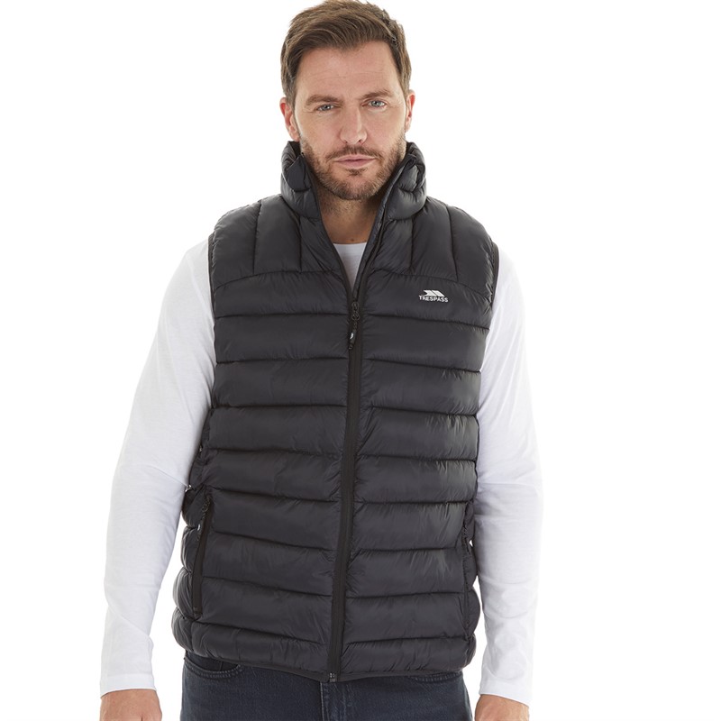 Trespass Mens Hoppers Micro Padded Gilet Black