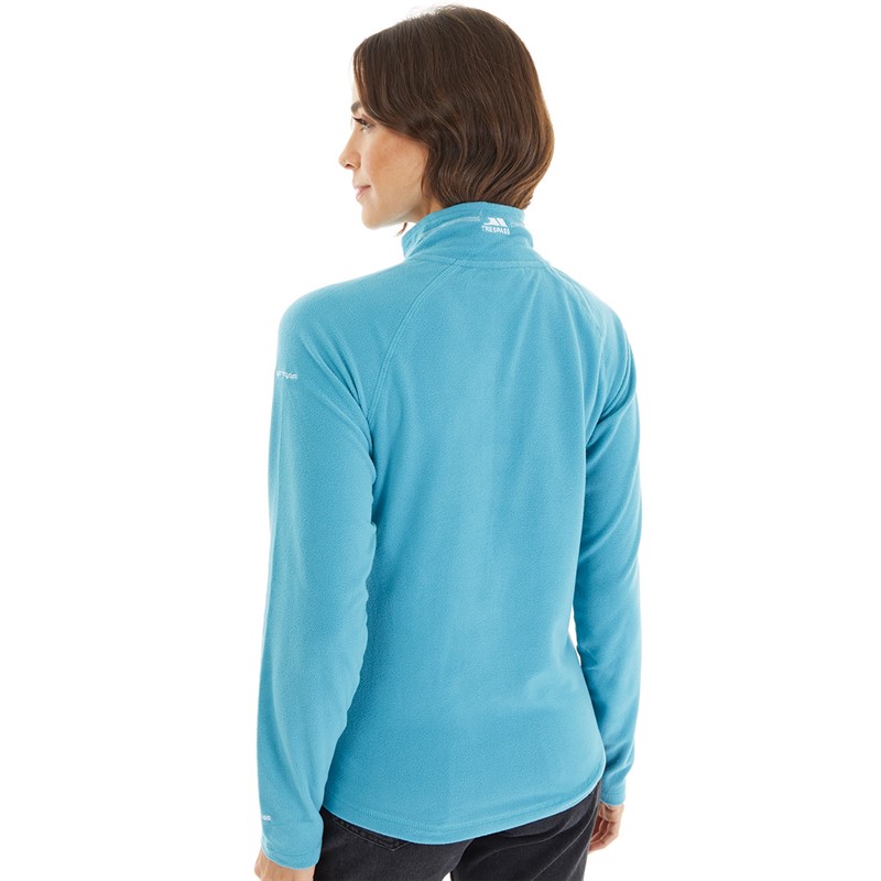 Trespass Womens Skylar 1/2 Zip Micro Fleece Storm Blue