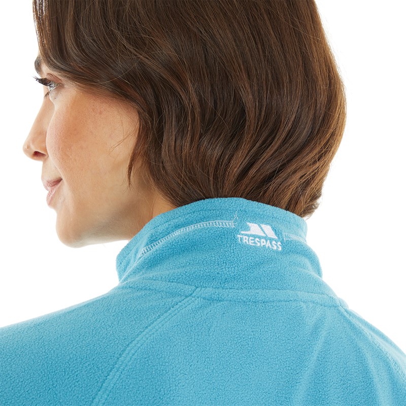 Trespass Womens Skylar 1/2 Zip Micro Fleece Storm Blue