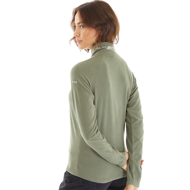 Trespass Womens Skylar 1/2 Zip Micro Fleece Herb