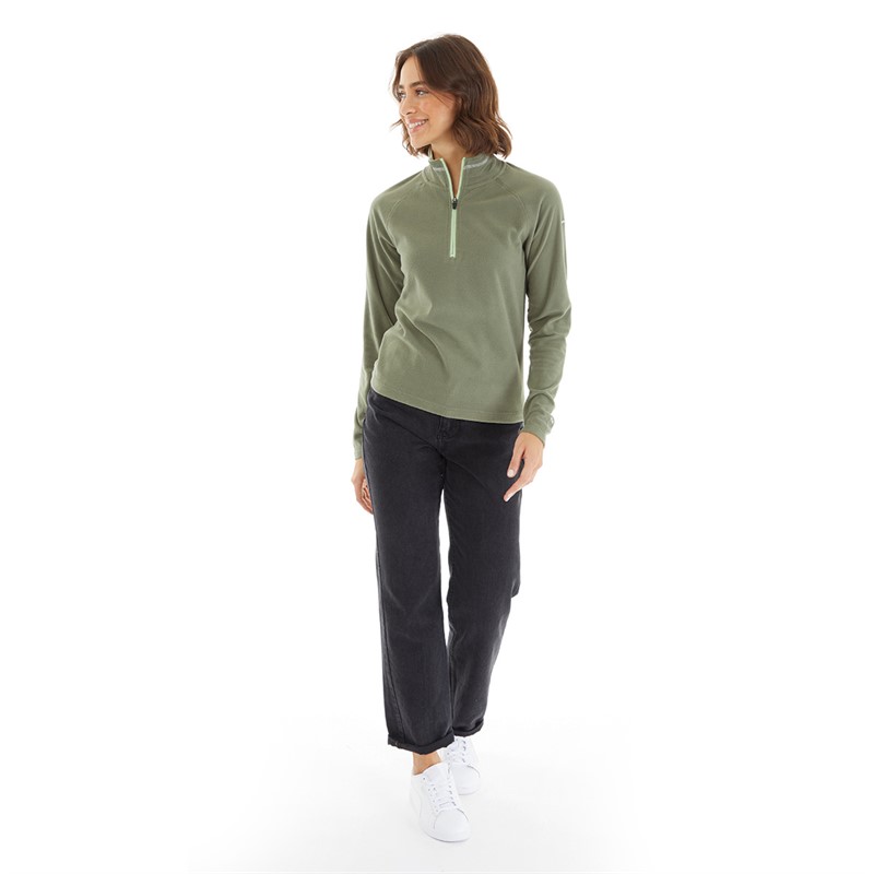 Trespass Womens Skylar 1/2 Zip Micro Fleece Herb