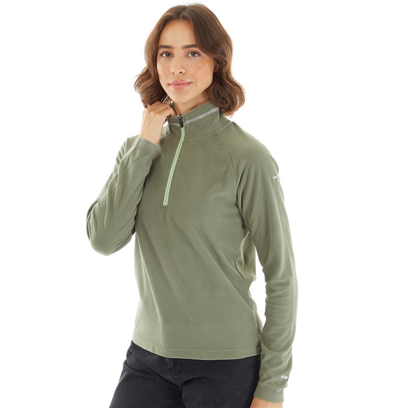 Trespass Womens Skylar 1/2 Zip Micro Fleece Herb