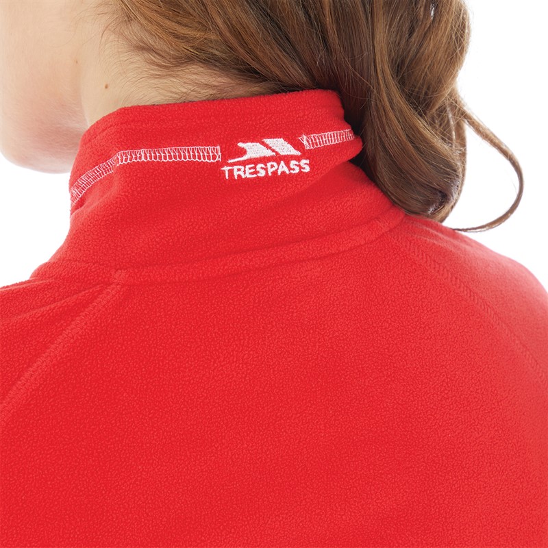 Trespass Womens Skylar 1/2 Zip Micro Fleece Red