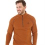 Trespass Mens Keynote 1/2 Zip Micro Fleece Burnt Orange