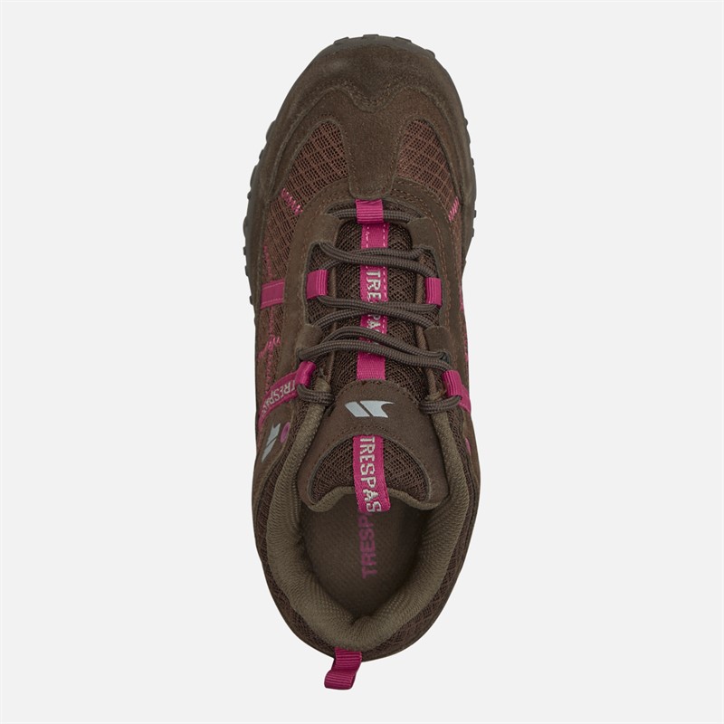 Trespass Womens Fell Breathable Walking Shoes Coffee