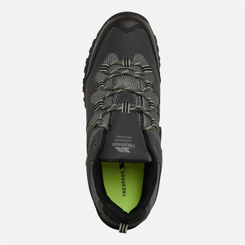 Trespass Mens Finley Low Cut Waterproof Walking Shoes Graphite