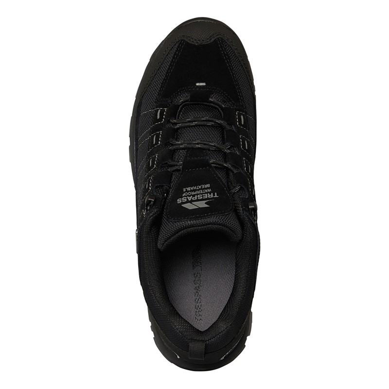 Trespass Mens Scarp Waterproof Walking Shoes Black