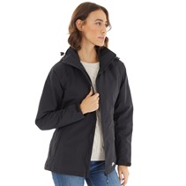 Trespass Womens Tilbury Waterproof Hooded Shell Jacket Black