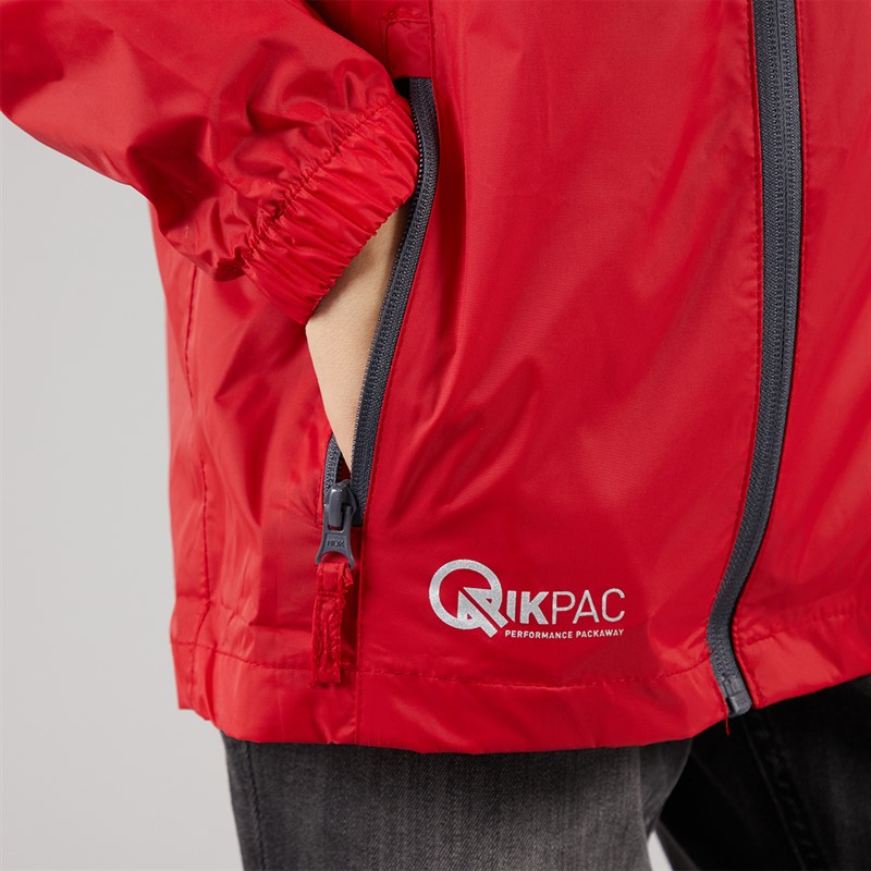 Trespass Boys Qikpac Waterproof Jacket Red