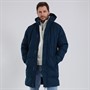 Trespass Mens Clipster Padded Hooded Long Jacket Navy