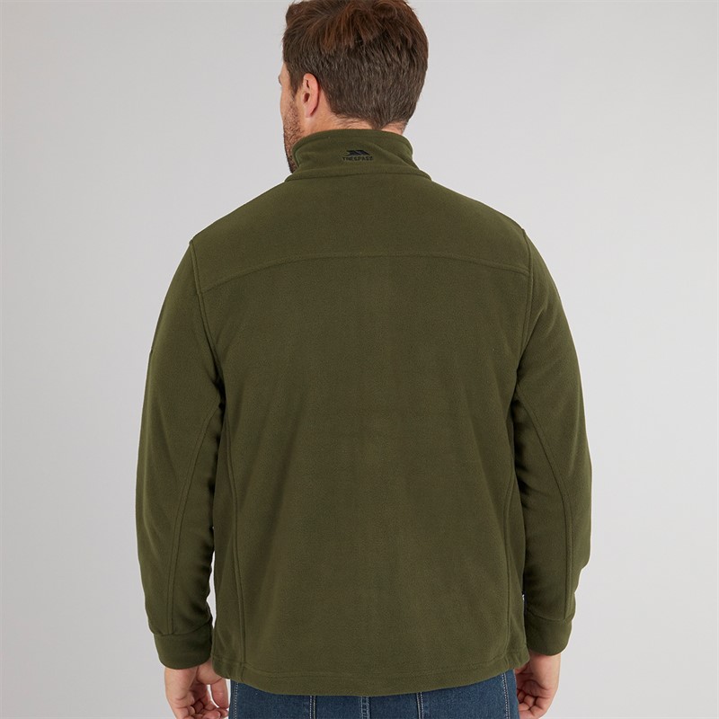 Trespass Herren Bernal Fleece Jacke mit durchgehendem Reissverschluss Dunkles Grün