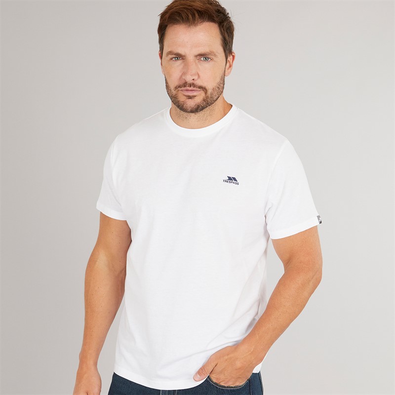 Trespass Mens Svensson Back Logo T-Shirt White