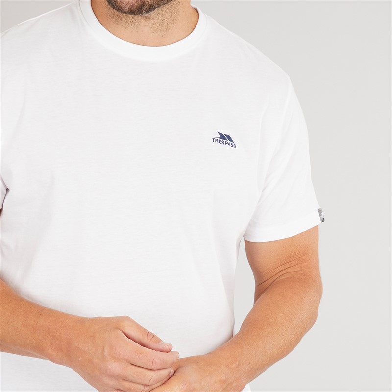 Trespass Mens Svensson Back Logo T-Shirt White