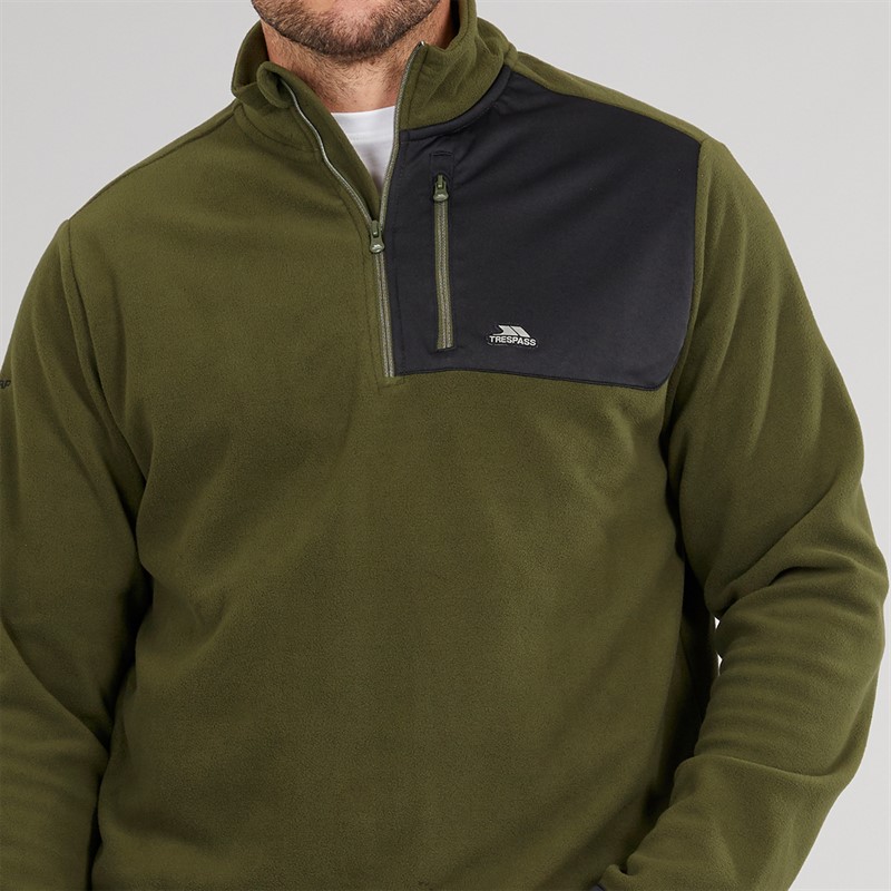 Trespass Herren Mcgeechan 1 / 2 Zip Micro Fleece Dunkel Weinrebe
