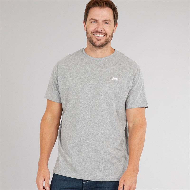 Trespass Mens Svensson Back Logo T-Shirt Grey